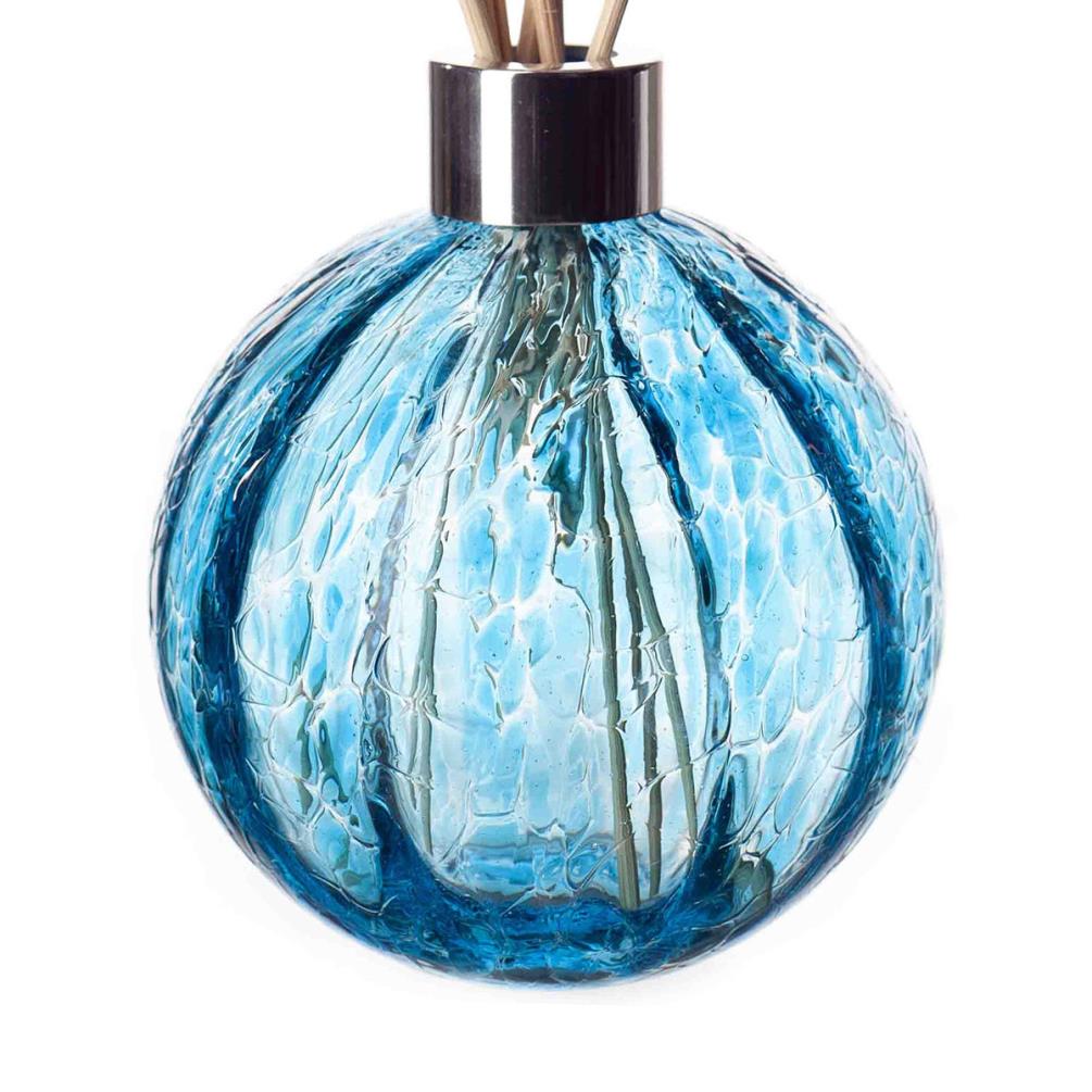 Amelia Art Glass Turquoise Iris Sphere Optic Reed Diffuser Extra Image 1